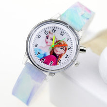 Load image into Gallery viewer, Princess Elsa Children Watches Spiderman Colorful Light Source Boys Watch Girls Kids Party Gift Clock Wrist Relogio Feminino
